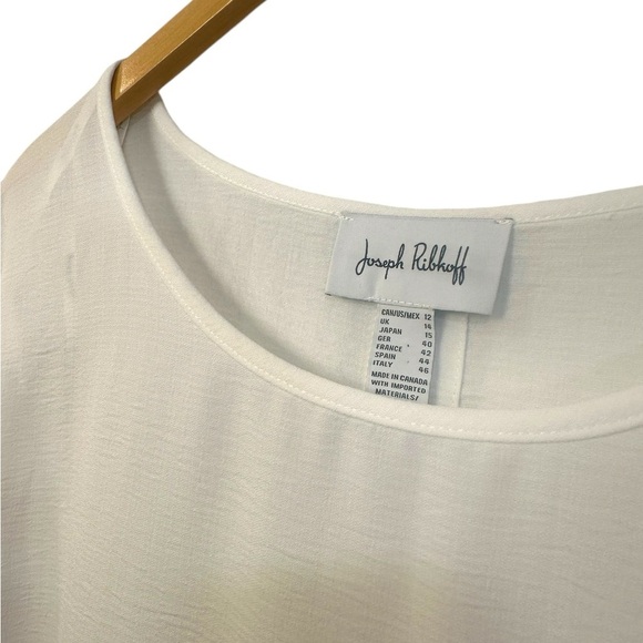 Joseph Ribkoff | Back-button Top Style 212280 | White | Women’s US Size 12 - Picture 4 of 7